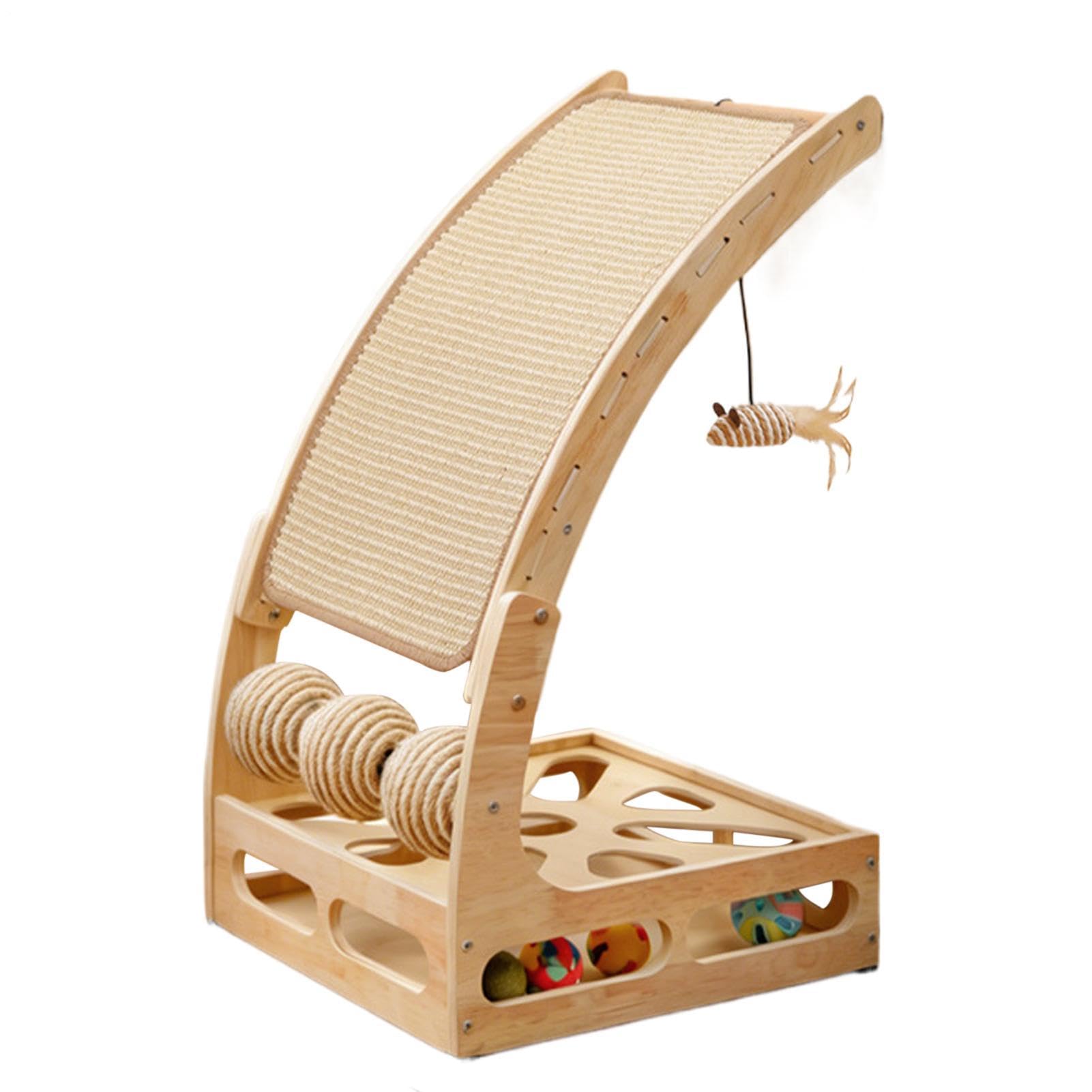 Rascador Vertical para Gatos Tablero Escalador con Laberinto de Bolas | Superficie de rascado para Esquina de Apartamento, Dormitorio o Hogar