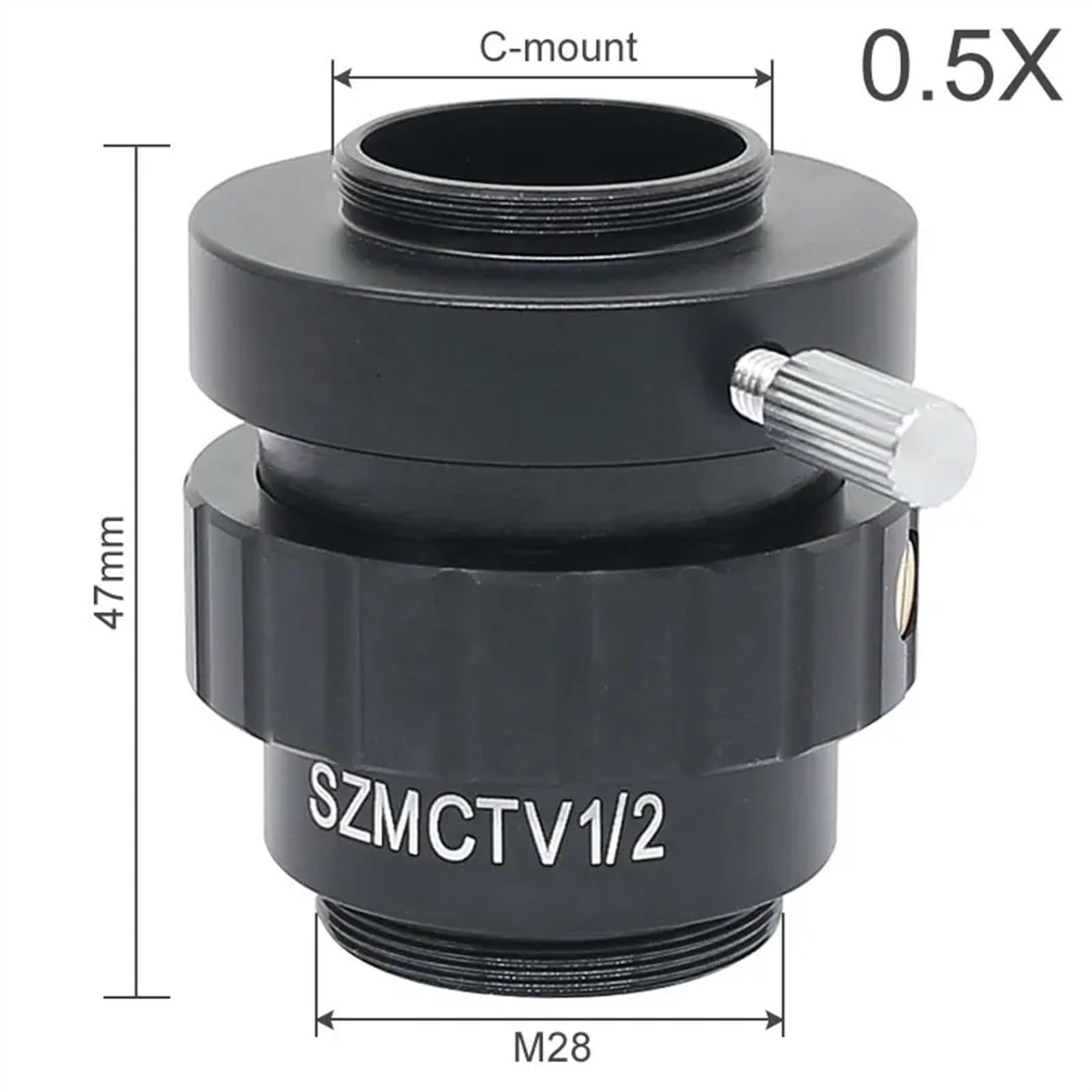 Adapter do montażu C zmniejsz obiektyw do trinokularnego mikroskopu stereoskopowego 1/3 CTV CCD kamera przemysłowa USB złącze SZMCTV1/3 0,3X 0,5X(0.5X)
