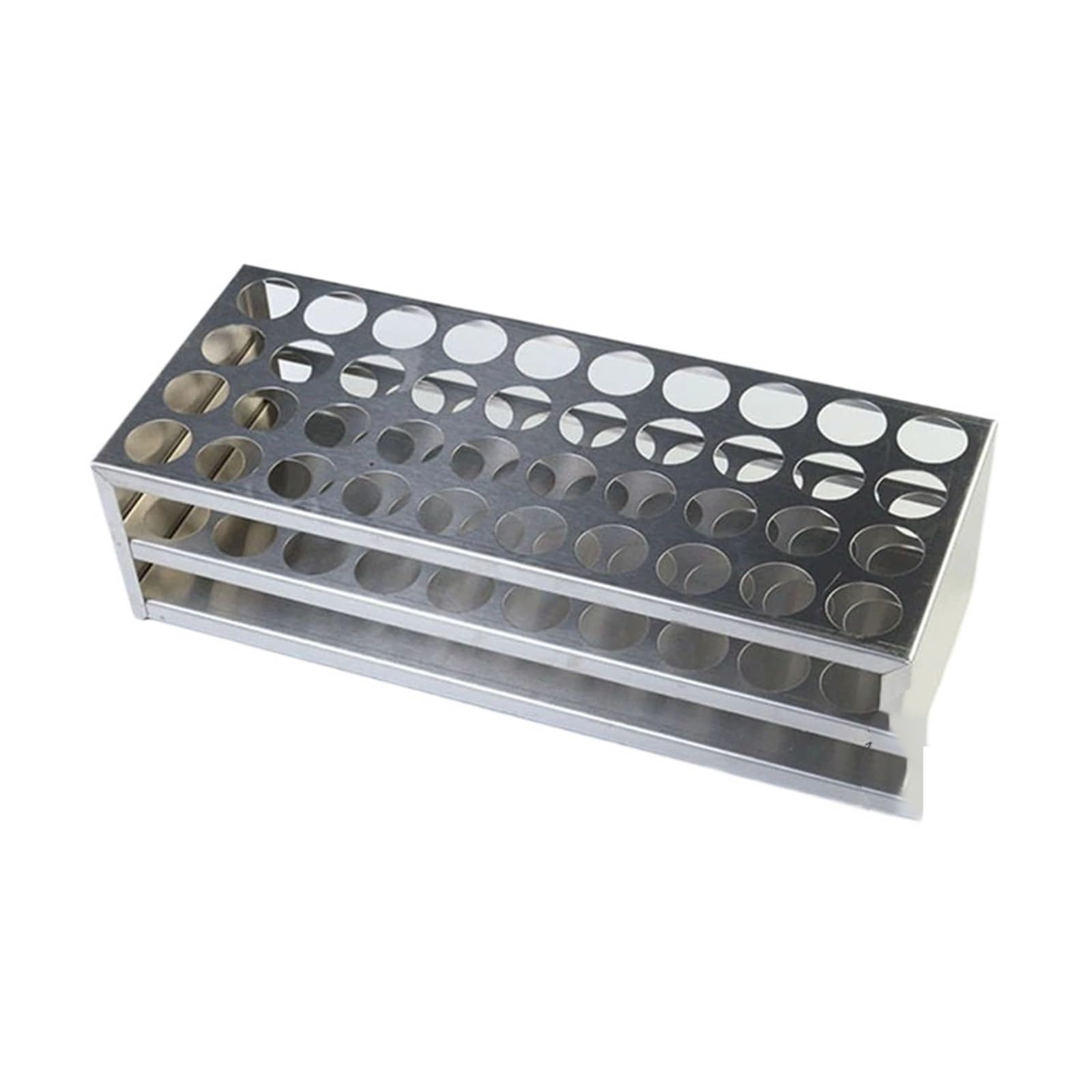 Reagenzglasgestell 1 Stücke Labor Edelstahl Reagenzglashalter kolorimetrisches röhrchen rack zentrifuge Stander for schule experiment(26mm 40holes)