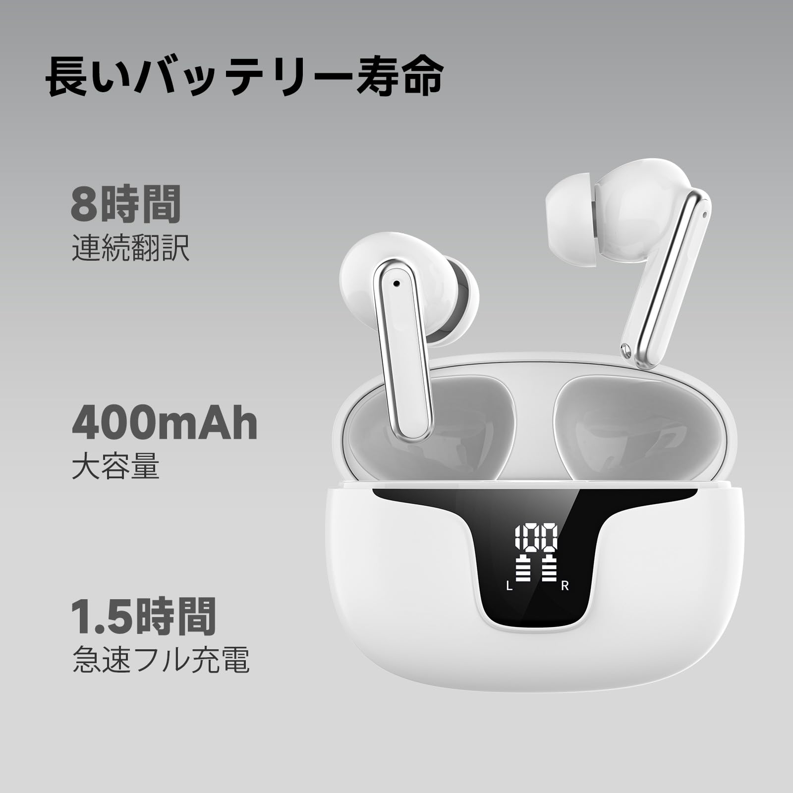 Amazon.co.jp: イヤホン翻訳機 双方向同時通訳 オフライン対応 高精度