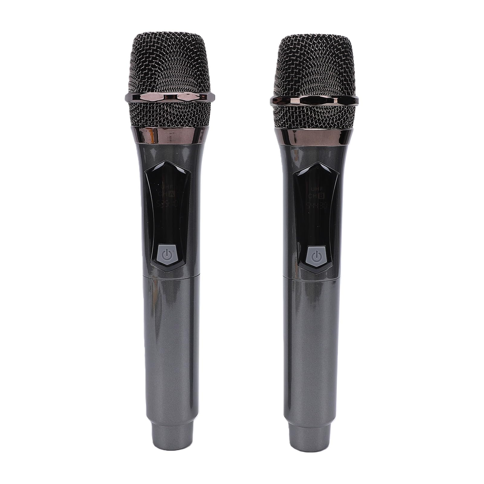 Goshyda Mixer Audio a 4 Canali con Due Microfoni Cordless, Console di Missaggio Audio per Karaoke, Streaming Live, Podcast e registrazione.