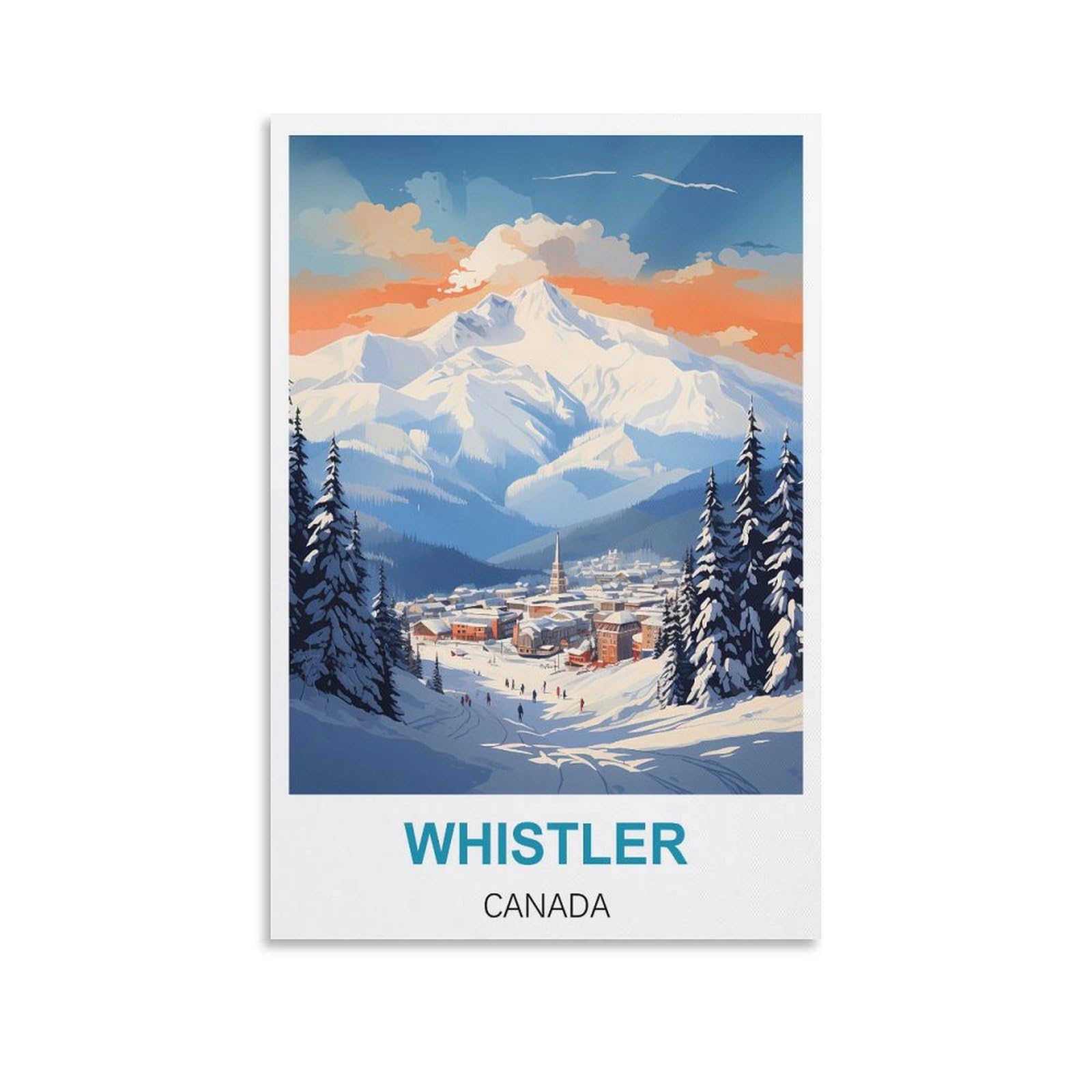 Vintage Tin Signs Whistler Canada Ideal for Pub shed Bar Office Man Cave Home Bedroom Dining Room Kitchen Gift 30x40cm