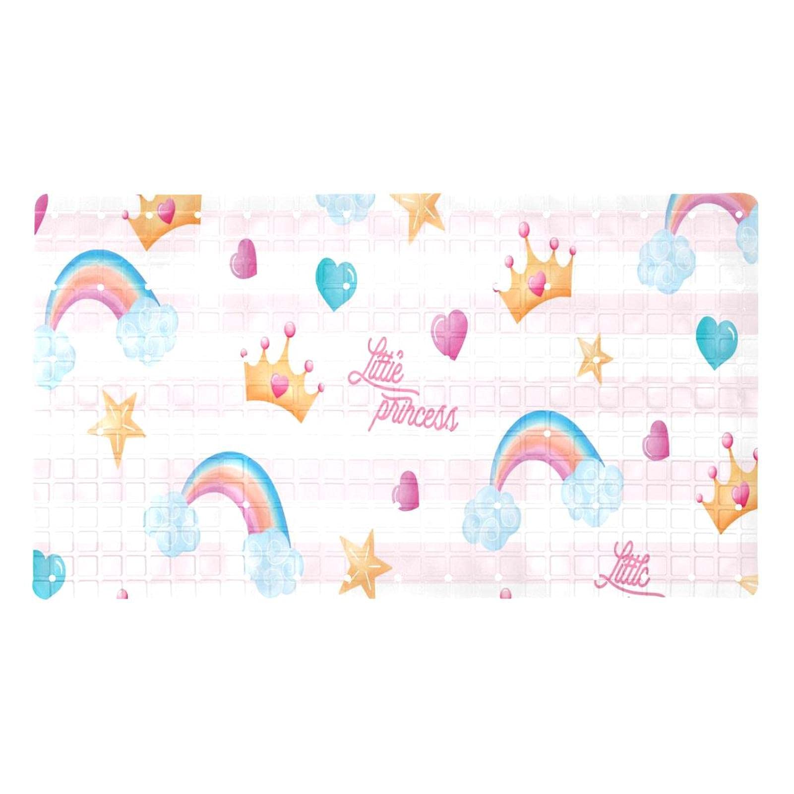 Tapis de baignoire antidérapant anti-glisse avec trous de drainage et ventouses
