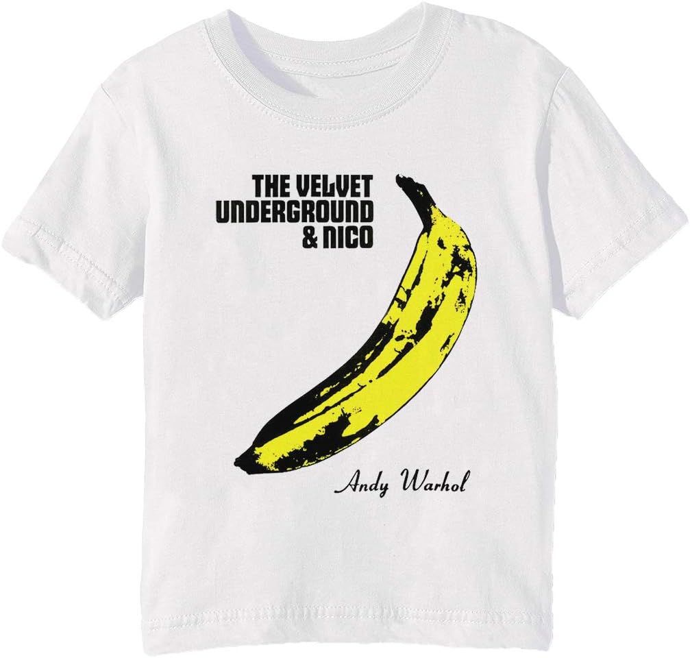 The Velvet Underground Kids Unisex Boys Girls T-Shirt White Tee Crew Neck Short Sleeves XXX-Small Size 3XS