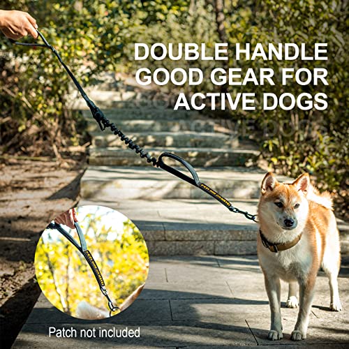 Onetigris Hunde Sicherheitsgurt & Doppel-Hundeleine 3 in 1, Heavy Duty Hundeleine für Auto, Langlebiger Nylon Reflektierender Tether mit Clip Hakenriegel & Schnalle, Zinklegierung drehen Karabiner