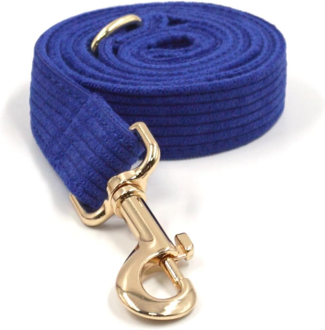 Hundehalsband, Set aus Halsband und Leine für Hunde mit Kotbeutelhalter, für weich, verstellbar, strapazierfähiger, drehbarer Metallknopf (Blau, M)