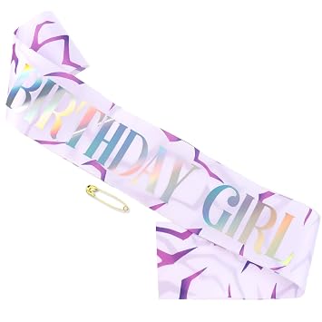 Birthday Girl Sash, Kpop Purple Birthday Decorations for Girls