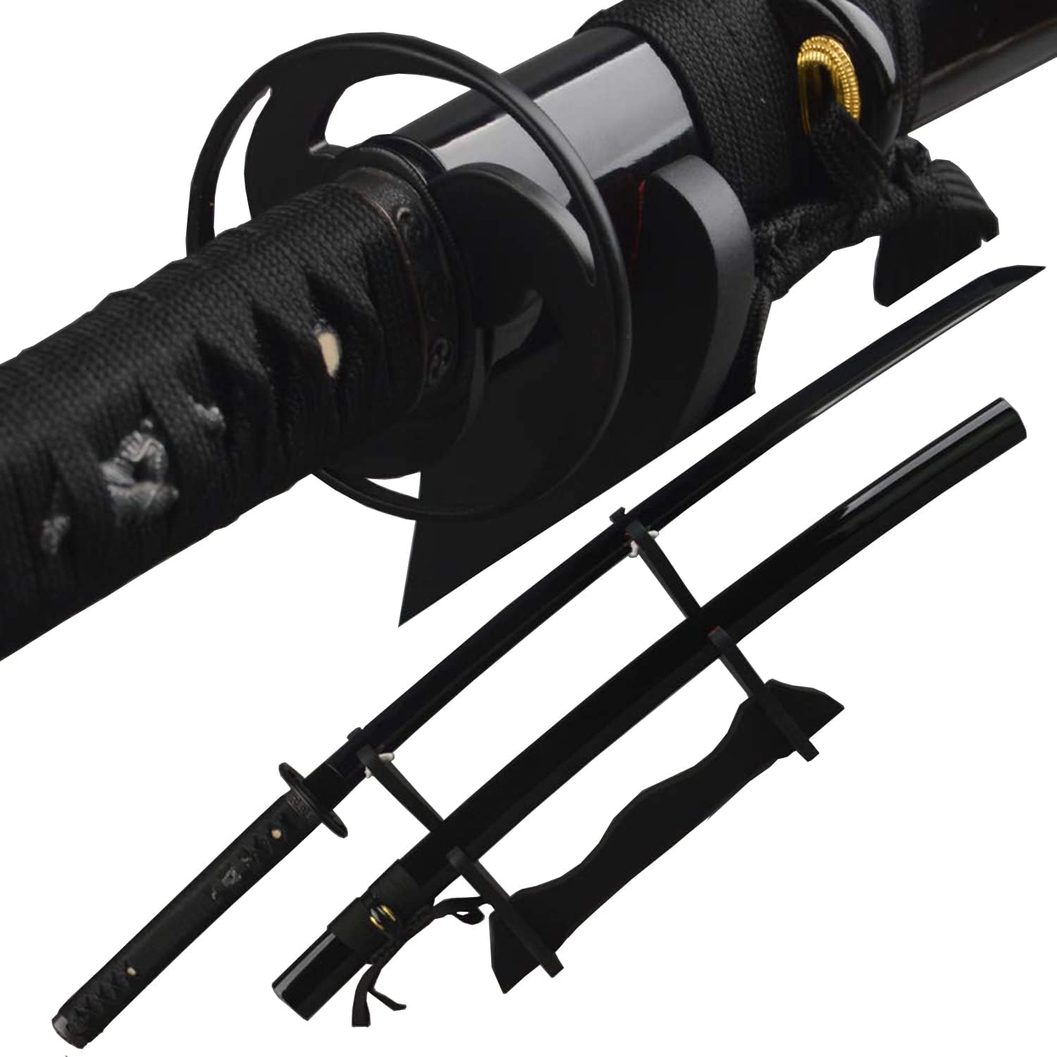 HERO SWORD Handmade Sharp Katana Hand Forged 1095 High Carbon Steel Katana Sword Authentic Japanese Samurai Sword Full Tang Blade Real Weapon Combat Ready