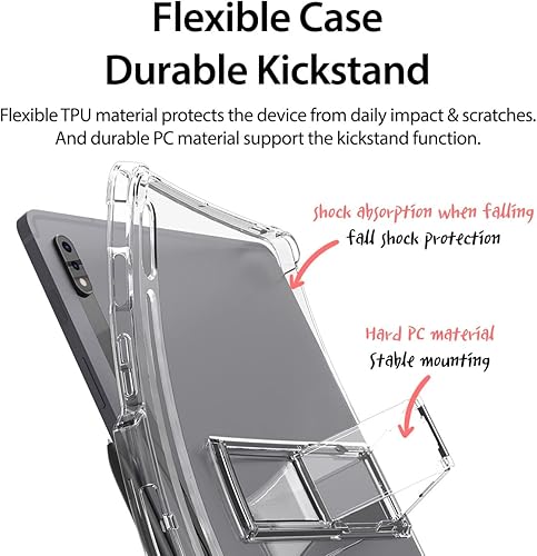Miniatura 4 de araree Flexield SP - Funda para Samsung Galaxy Tab S9 Plus de 12.4 pulgadas con soporte ajustable de 4 niveles, soporte para bolígrafo S, funda
