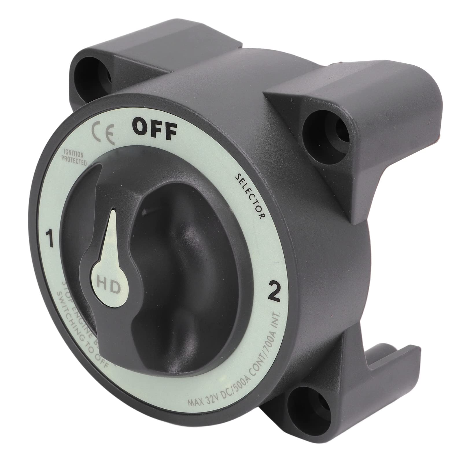 Interruttore Staccabatteria Interruttore Principale Batteria in Rame ABS 500A 3 Posizioni IP66 Accensione Impermeabile Protetta per Apparecchiature Elettriche per Barche Marine RV