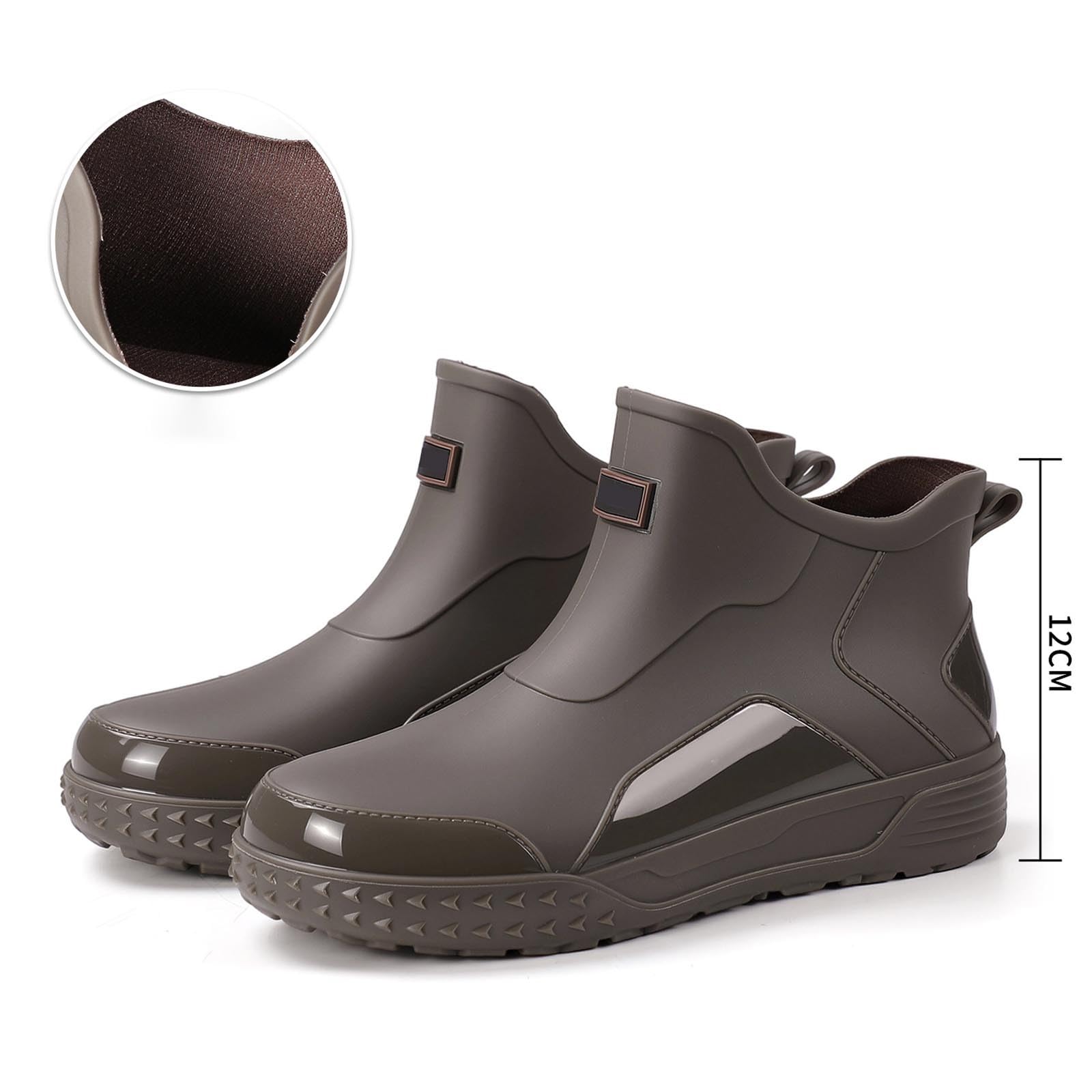 Gummistiefel Arbeit Herren Gummischuhe Wasserdicht Damen Leicht Regenstiefel Erwachsene Freizeit Gartenschuhe Winter Stiefeletten Garten