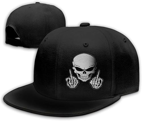 Sombreros Snapback para hombre, gorra negra plana con visera de camionero a presión, sombrero de calavera ajustable, para parrilla, pescador