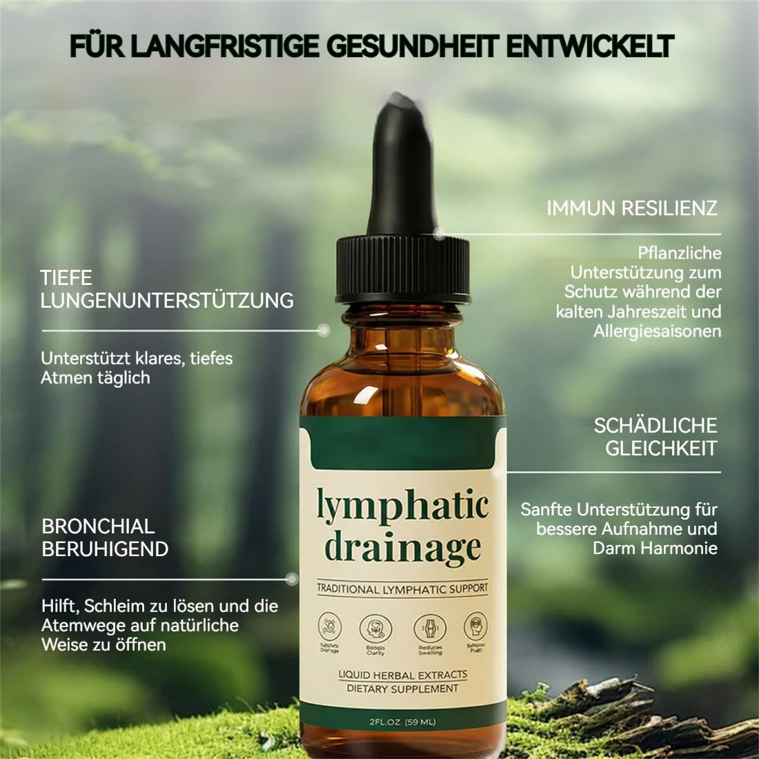 Lymphdrainage Detox Tropfen – Natürliche Unterstützung gegen Wassereinlagerungen im Gesicht, Bauch & Beine | Aloe Vera Flüssigkeit | Sanfte Entwässerung ohne Harndrang 3 stück
