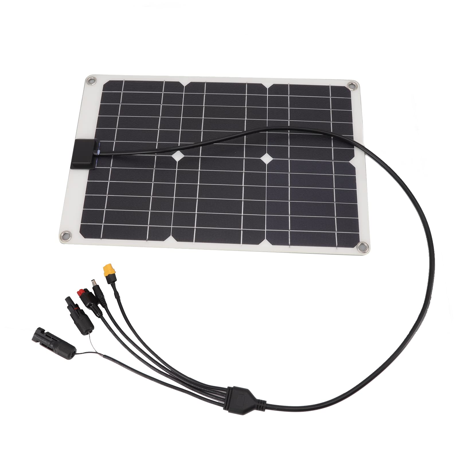 Panel de Batería Solar de 50W, Cargador Monocristalino de Alta