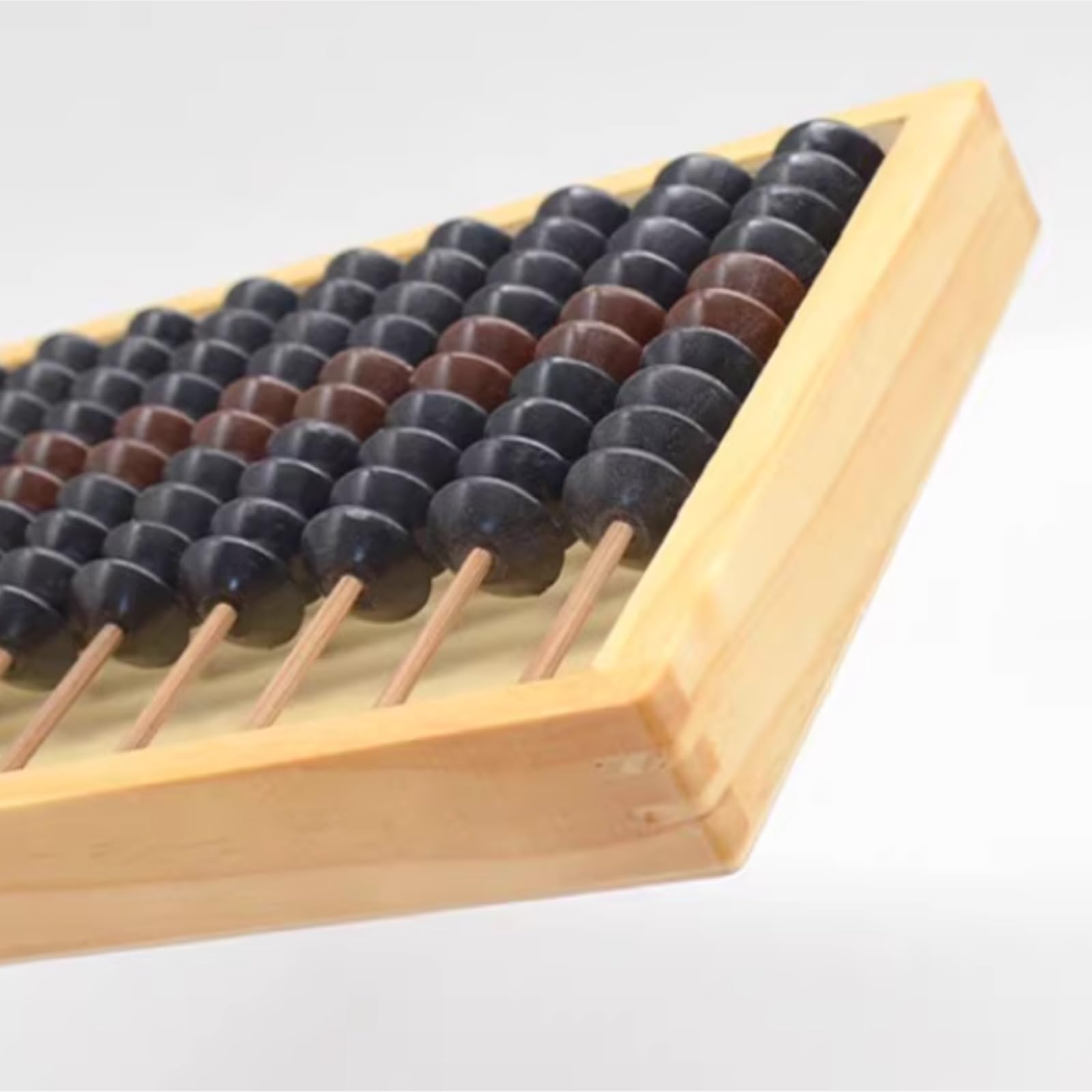Abakus 10 Digitale 10 Perlen Abakus Japanischen Chinesischen Schule Rechner Mathematik Zählen Werkzeug Holzrahmen Rechenrahmen(Brown)