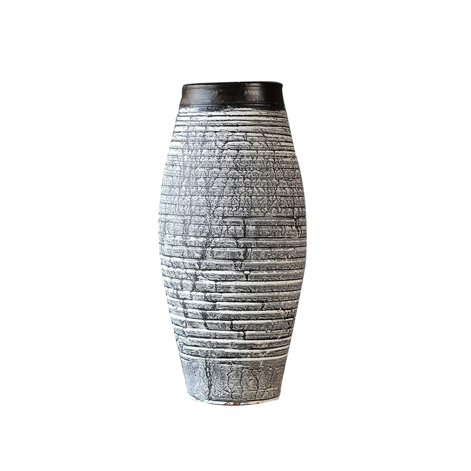 Home Decoration Stoneware Vases, Vintage Creative Vases, Ornaments for Living Room, Bedroom, Study, Entrance Hall, Farmhouse(Size:H30CM,Color:D)