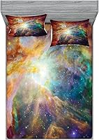 Vista 49 de Ambesonne Island Map - Juego de sábanas bajeras y fundas de almohada, mapa del tesoro súper detallado, diseño de piratas rústicos grungy, tema