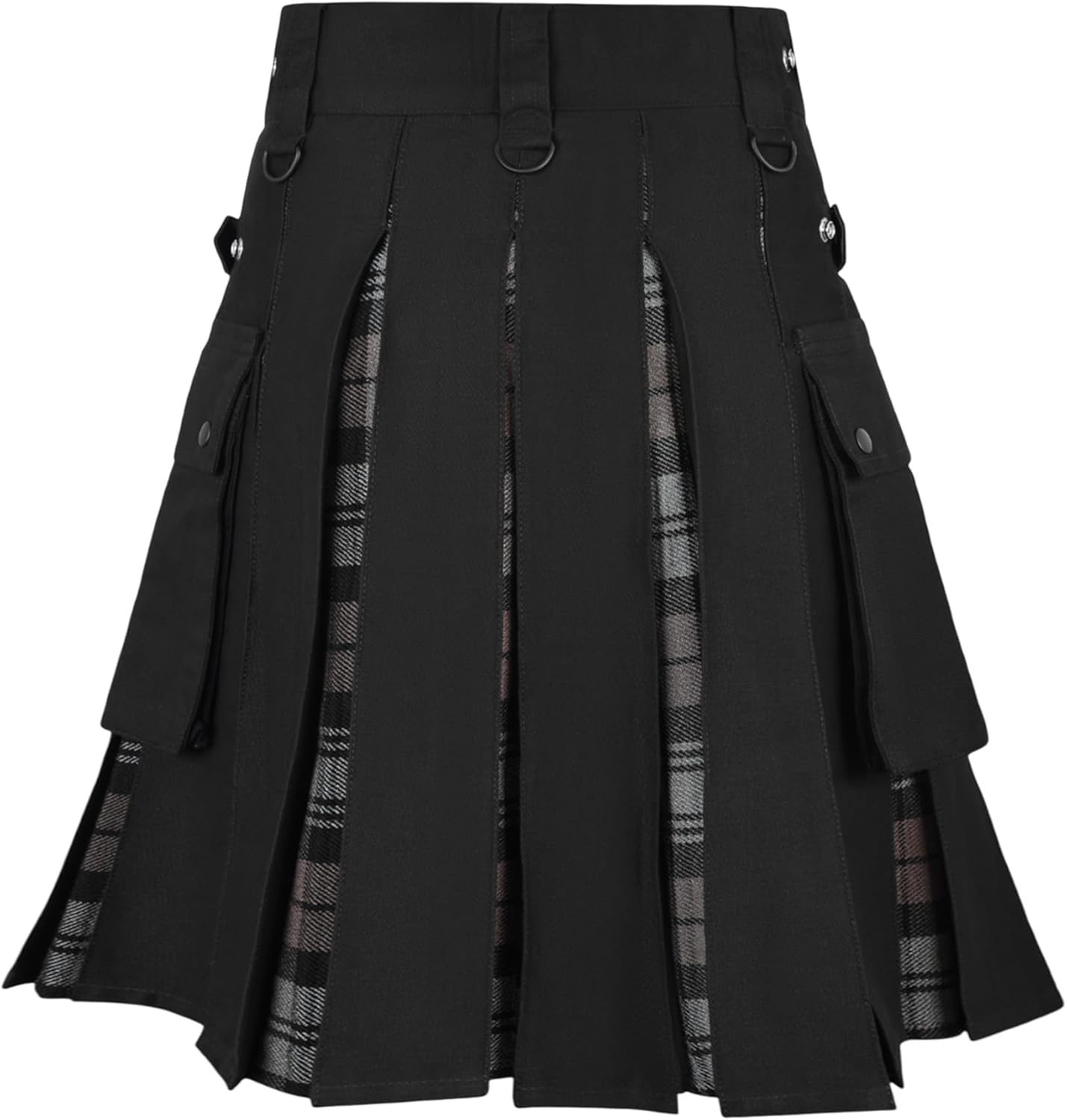 Men Modern Hybrid Tartan Kilt with Cargo Pocket - Image 2