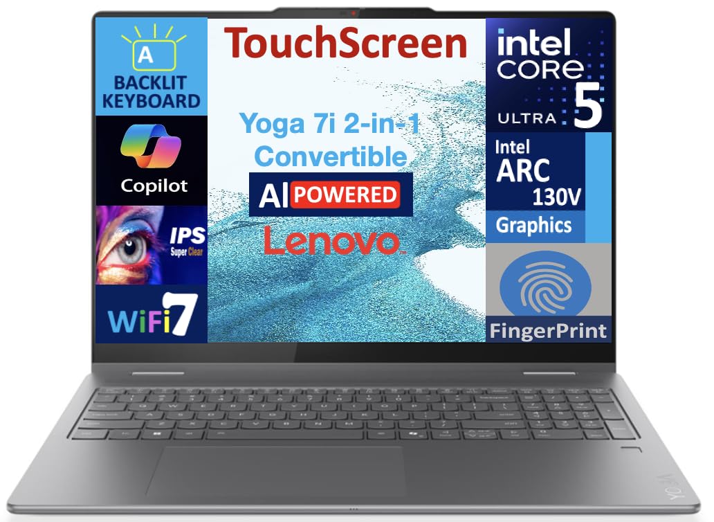 Amazon.com: Lenovo Yoga 7i 2-in-1 AI Copilot + Laptop 16.0