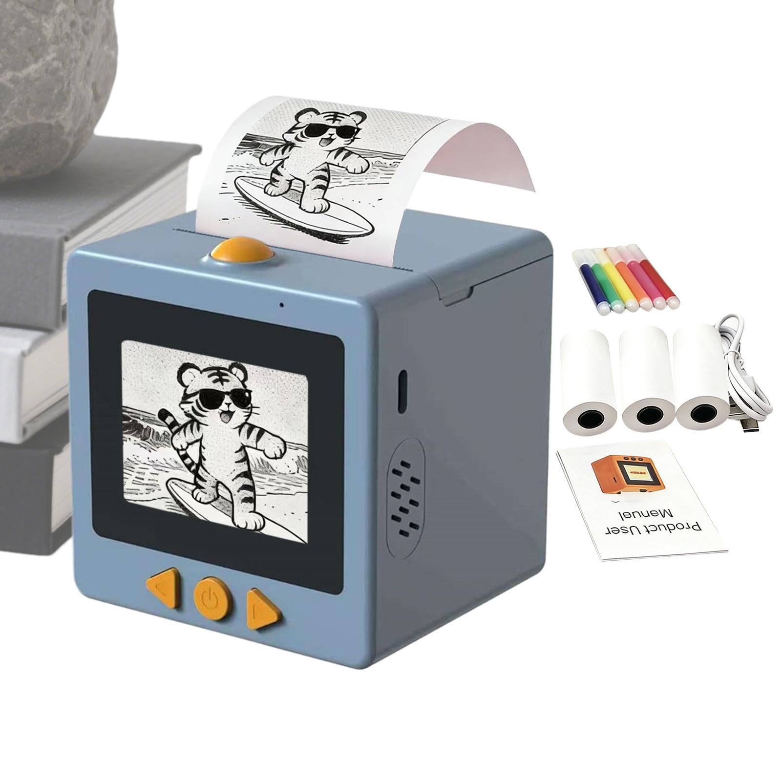 Macchina per stampante adesiva - Etichettatrice ad attivazione vocale AI | etichettatrice con display, per casa, lavoro, scuola, scuola, università, dormitorio, diario artigianale