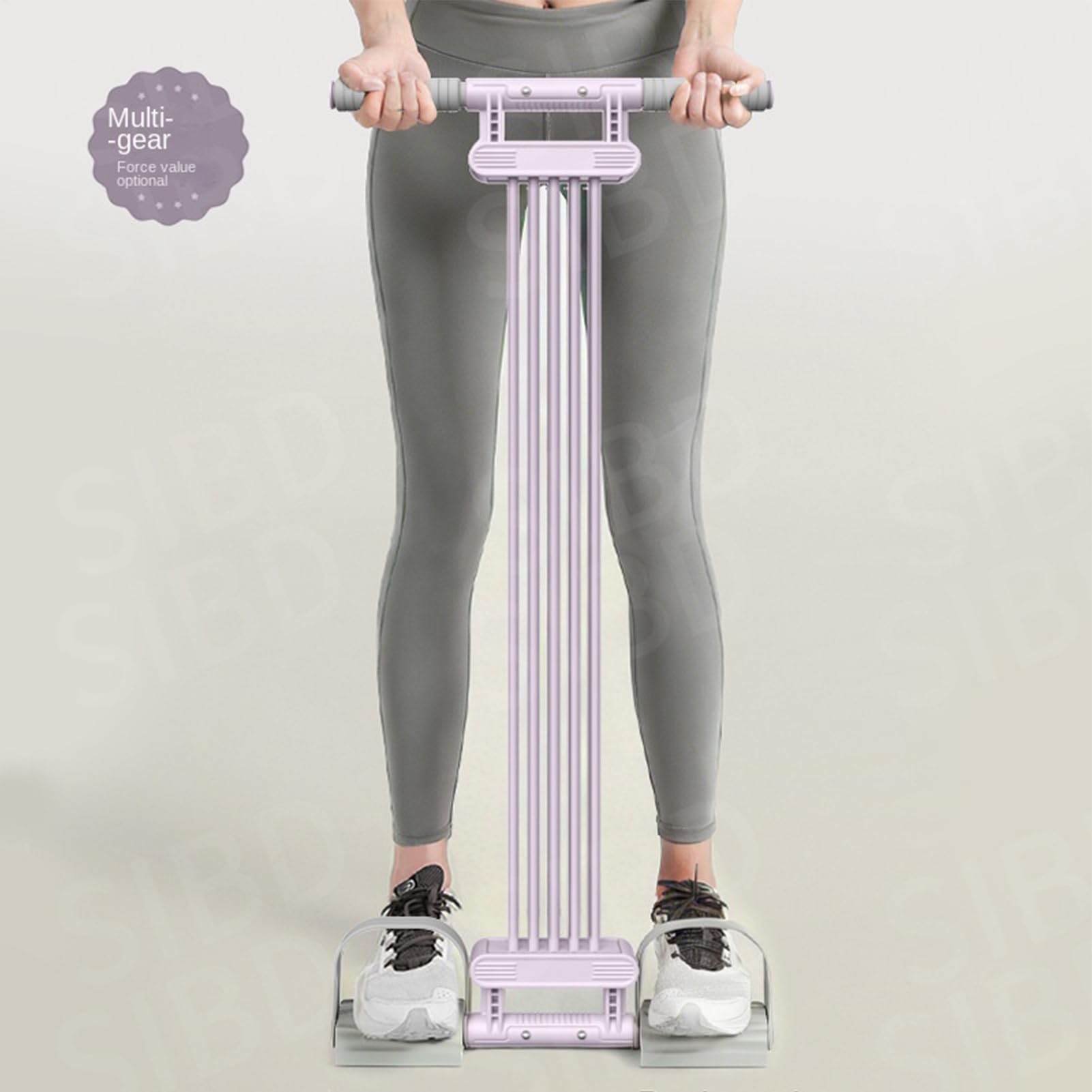 Taśma oporowa z pedałem Wielofunkcyjna regulowana taśma oporowa z uchwytem | Sprzęt do ćwiczeń dla kobiet do Treningu Siłowego, Stretching Całego Ciała, Brzucha, Ćwiczeń na Siłowni i
