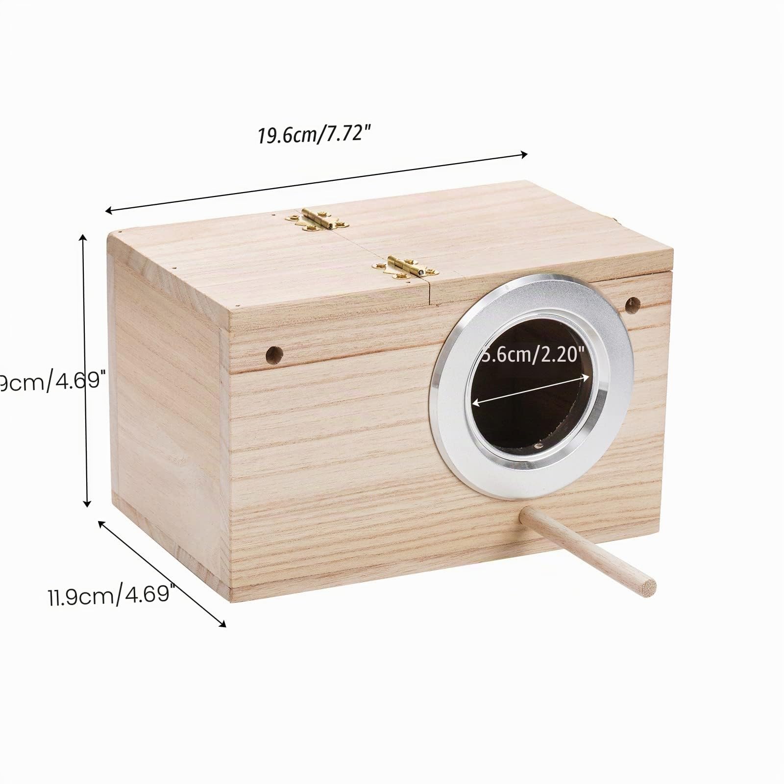 Hiceeden 2 Pack Sittich Nistkasten Wellensittich Zuchtbox, Natürliche Vogel zuchtbox, Vogelhaus for Wellensittich Unzertrennliche, Nymphensittich, Papageien Paarung, Voliere, 19.5 x 12 cm