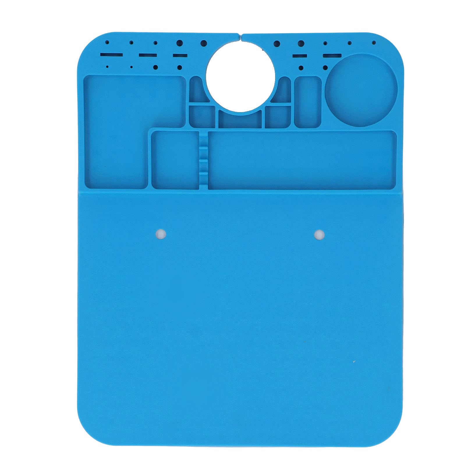 Respicefinem Microscope Silicone Base Anti Static Multifunctional Micro Soldering Mat Blue Silicone Pad for Digital Motherboard Testing and Repair