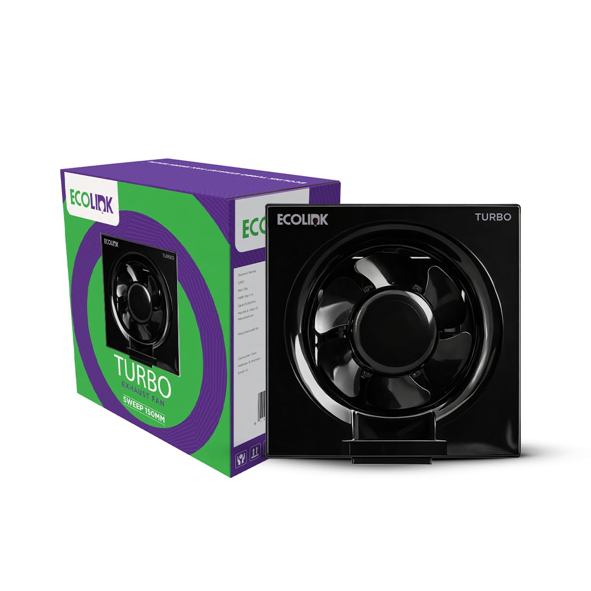 EcoLink TURBO 150mm Exhaust Fan High-Speed