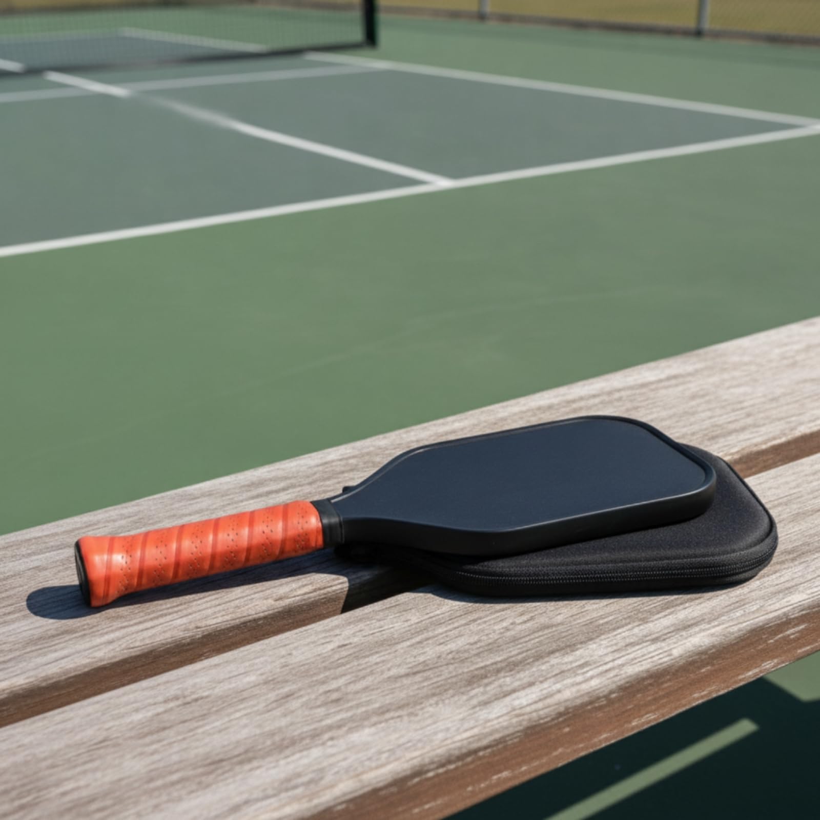 Ausgewogen Pickleball-Trainingsschläger | Matt, stoßdämpfend, Pickleball-Schläger mit Hülle, für Sportplatz