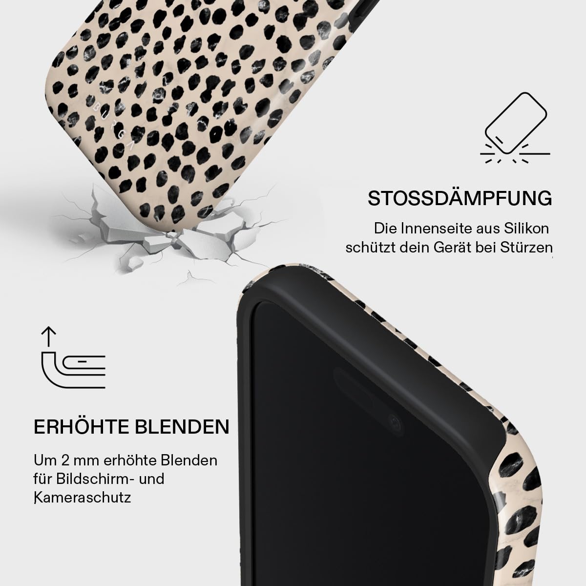 BURGA Handyhülle für iPhone 17 – Unisex Hybrid-Schutzhülle mit stoßdämpfendem TPU & kratzfester Außenschale, erhöhter Displayrand, MagSafe-kompatibel, kabelloses Laden, stylisches Design