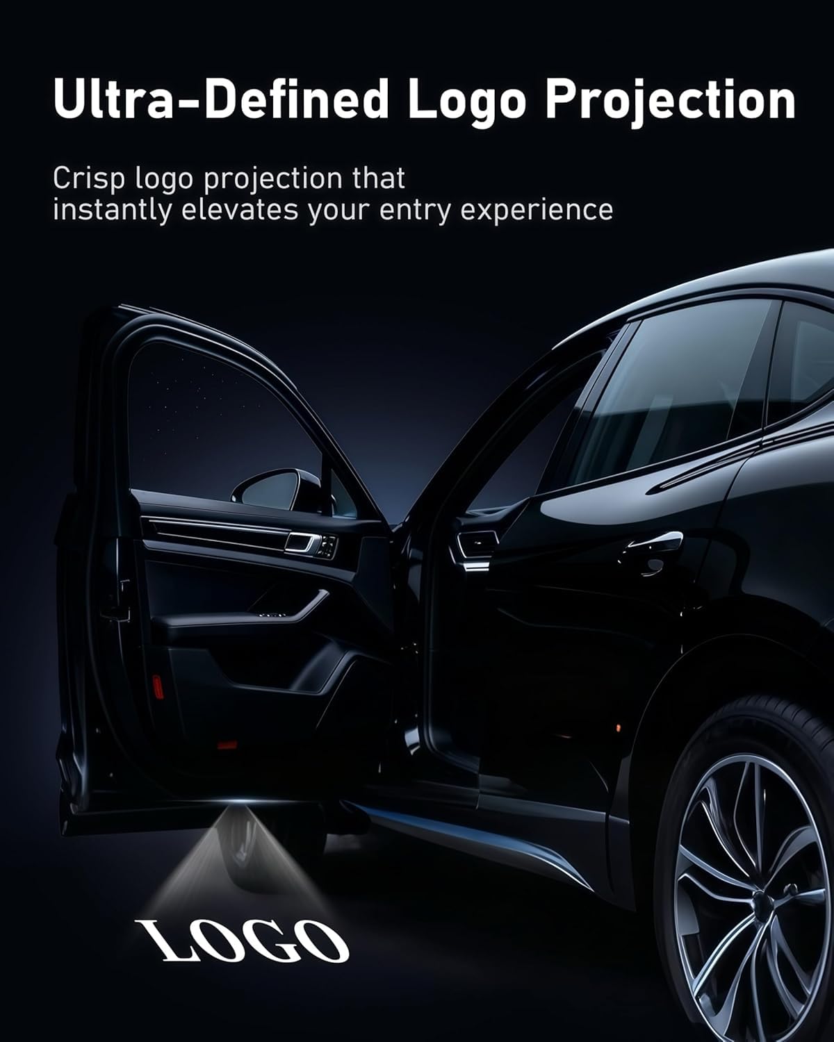 2 Stück LED Einstiegsbeleuchtung Türlicht kompatibel mit Mercedes, Nicht Verblassend Willkommenslicht Laser Logo Projektor (MB Stern + ///AMG, W221/S-Klasse W447/Vito V-Klasse)