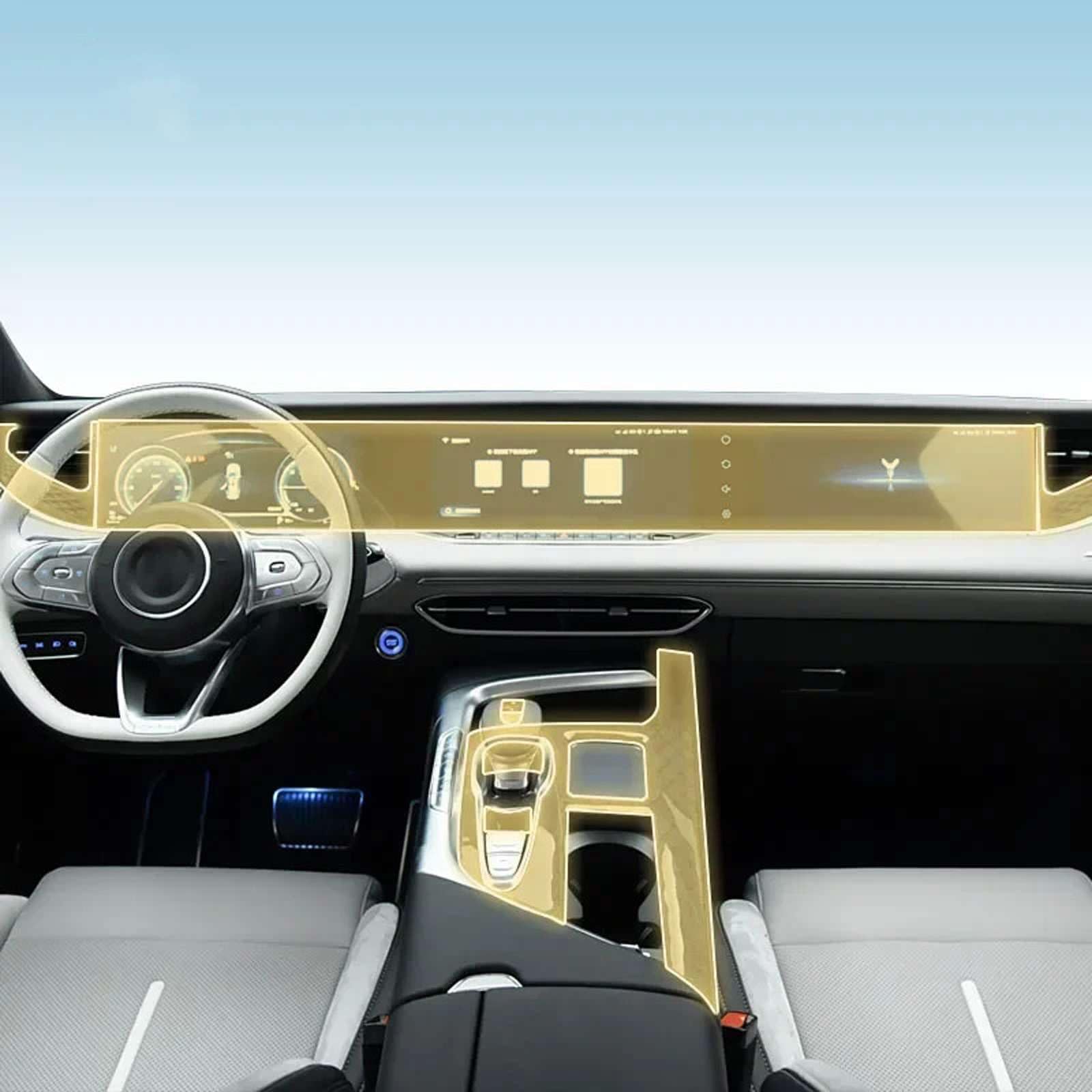 Film en TPU pré-découpé auto-réparant pour console Voyah Free 2022-2025