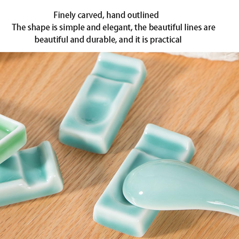 Soporte para Palillos, 6 Unidades, de cerámica China, para el hogar, para cucharas, para Uso en casa, Cocina, Restaurante, Fiestas.