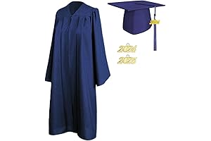 2024 Unisex Matte Graduation Cap and Gown with Tassel for Photography