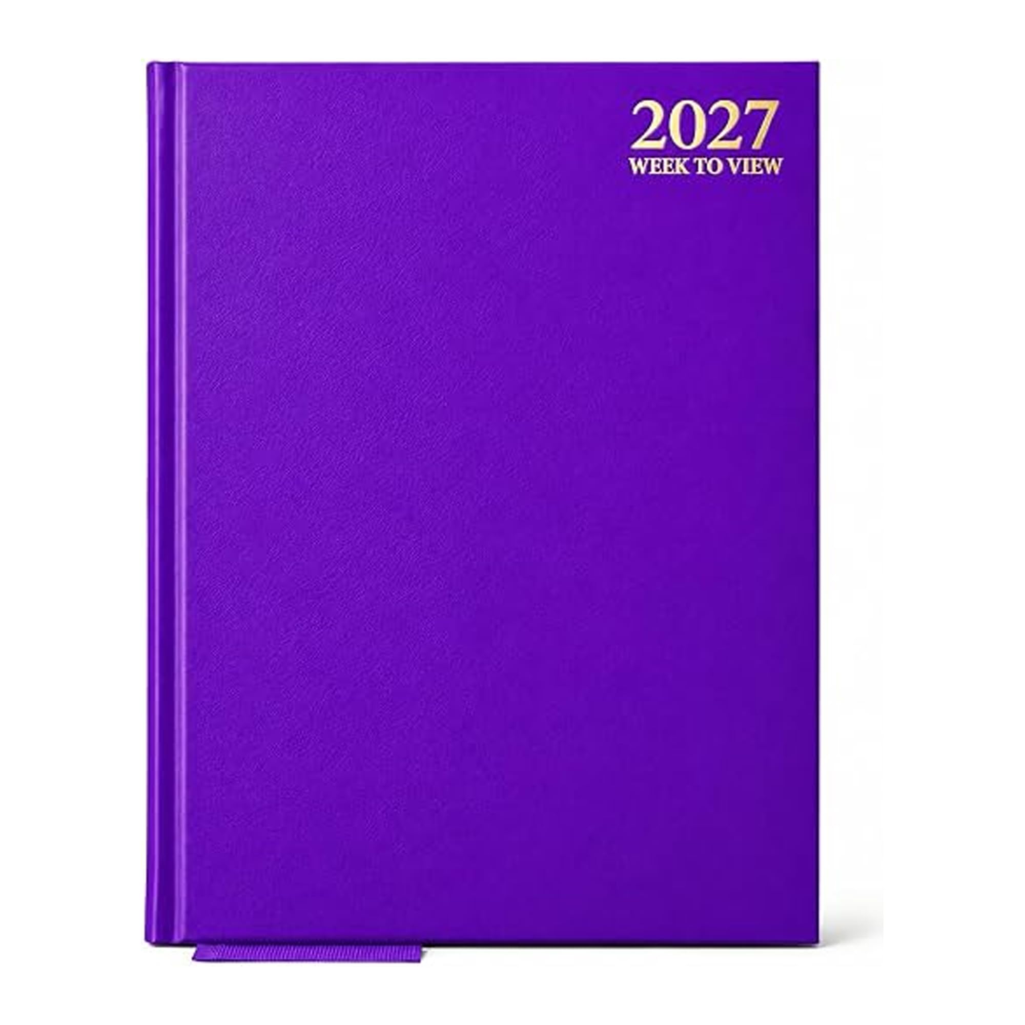 AIBULO A5 2027 Week To View Purple Diary Hardback — image 1