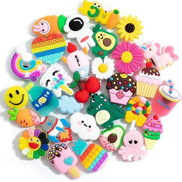 BABOLE PACK OF 30 COLOURFUL SHOE DECORATION CHARMS (B0DFVQFYP7) Amazon Price History, Amazon Price Tracker