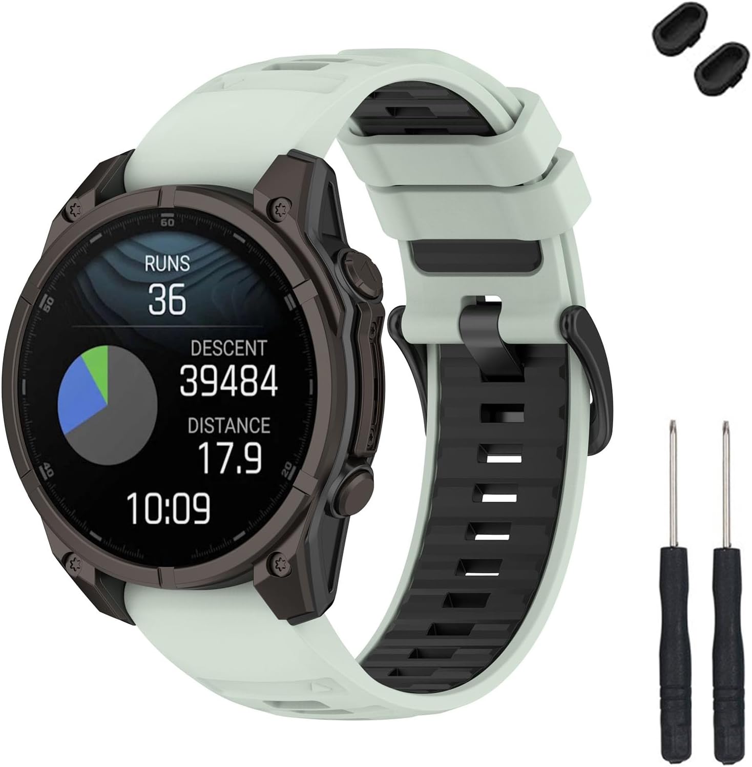 TopPerfekt Band Compatible with Garmin Fenix 8/8 Pro 51/47/43mm, Soft Silicone Replacement Watch Strap Wristband for Instinct 3/Forerunner 965/Tactix 8/ Fenix 7/6/ Descent G2 Smart Watch for Women Men