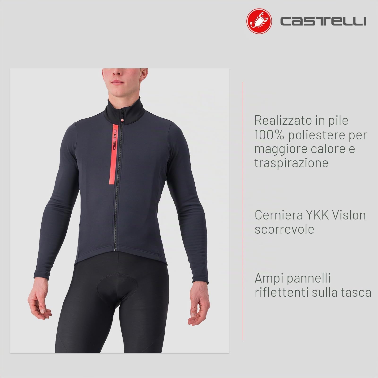 Castelli Entrata Thermal Jersey Maglia da Ciclismo Uomo (Pacco da 1)