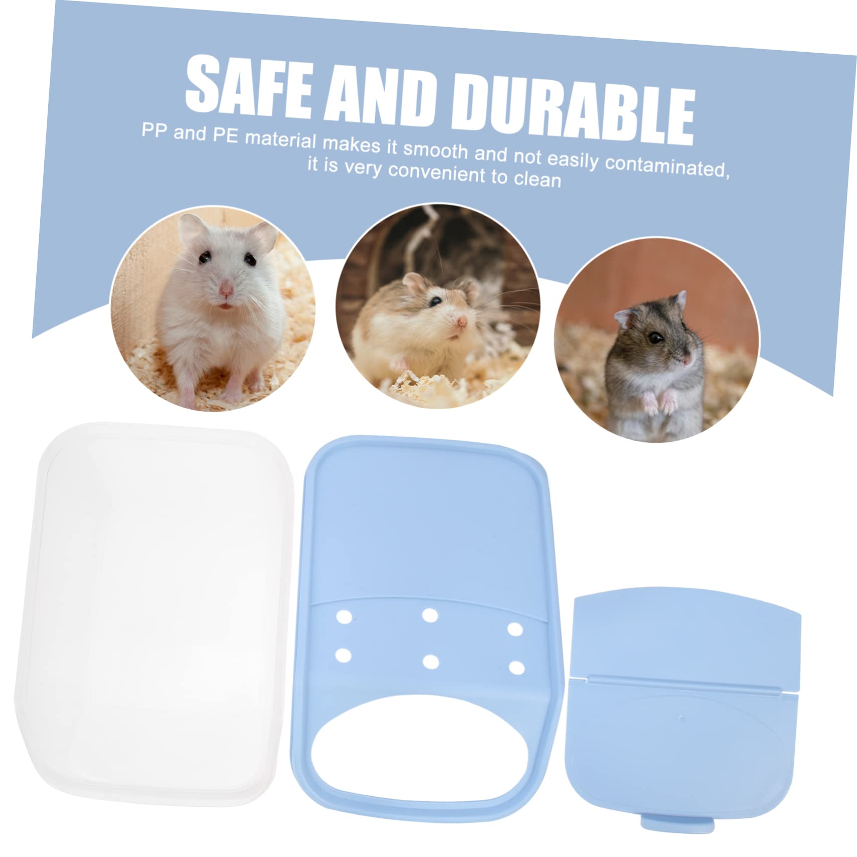 COLLBATH Stabile Hamster-badewanne Wiederverwendbare Sandbad-Box Für Kleintiere Kompakte Sandbadewanne Für Hamster Meerschweinchen Und Zwerghamster Für Spiel Ruhe Und Pflege
