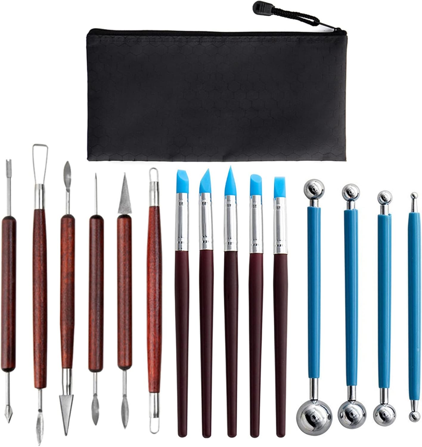 15Pcs Clay Tools Pottery Clay Sculpture Carving Tools Set