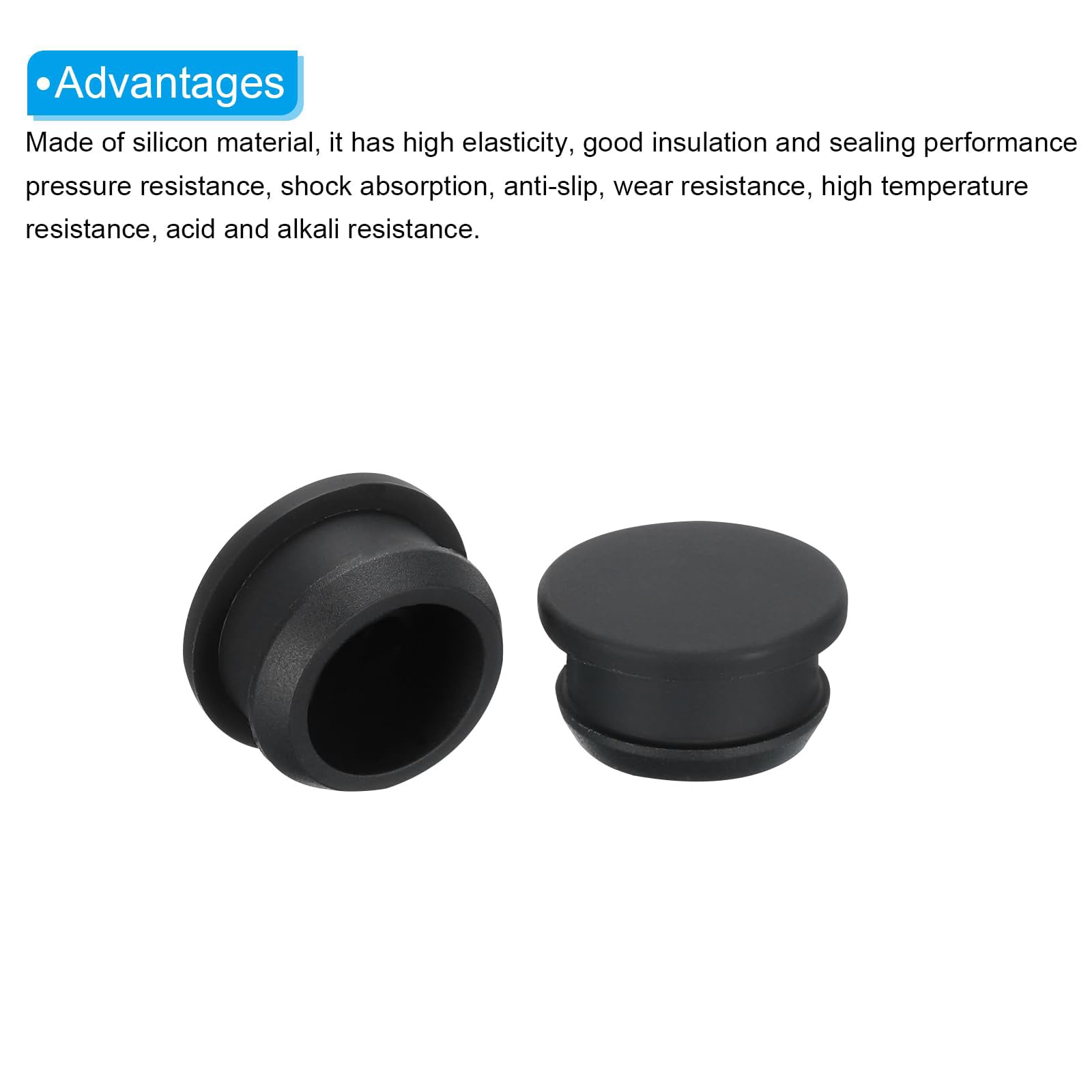 TOP-VIGOR 16Pcs Silicone Snap in Locking Hole Plugs, 21mm Diameter Hole Stoppers - Image 3
