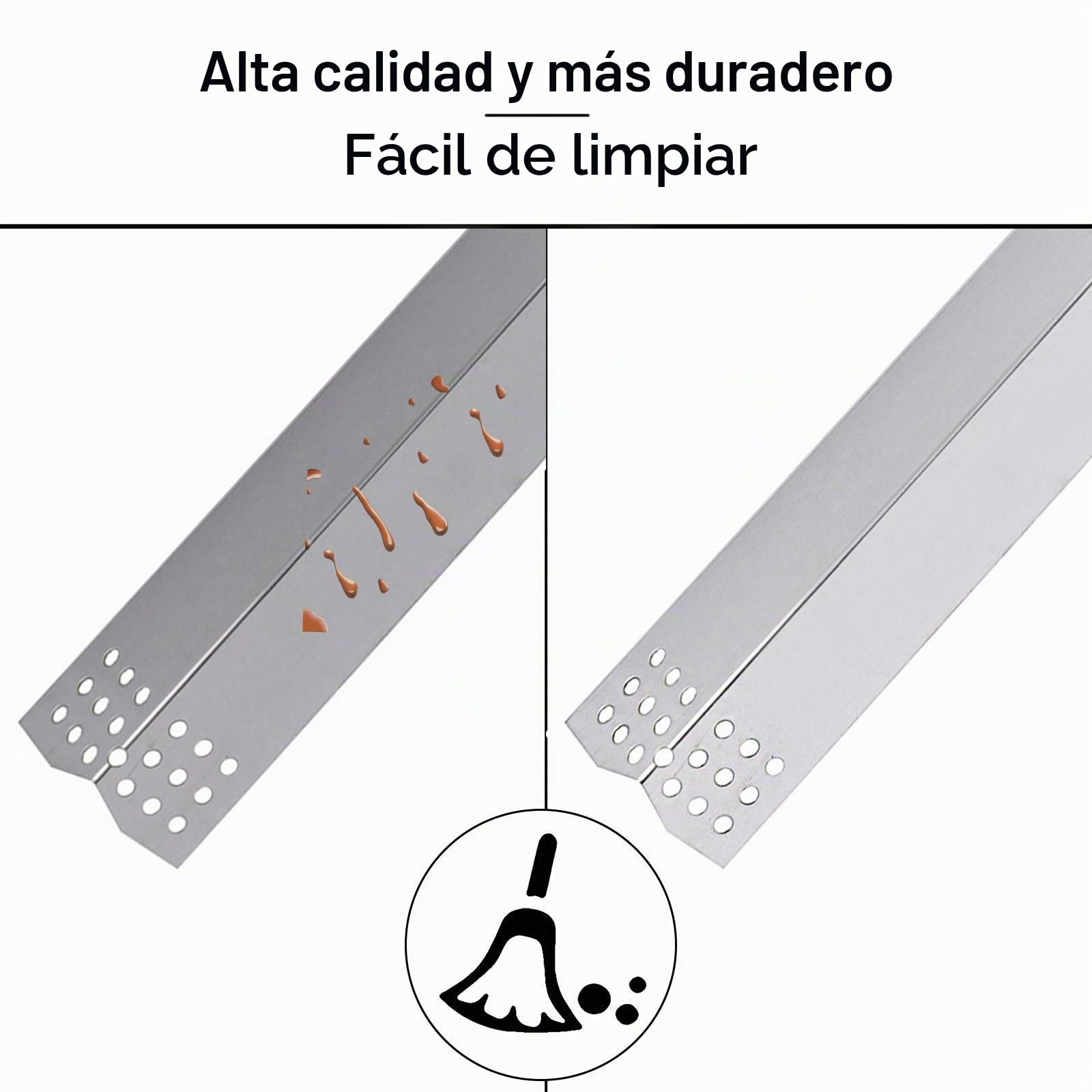 GFTIME 37CM Kit de Barbacoa Piezas de Repuesto Quemadores de gas & Placa de Calor para Sunbeam Nexgrill Grill Master 720-0697 Parrilla Accesorios