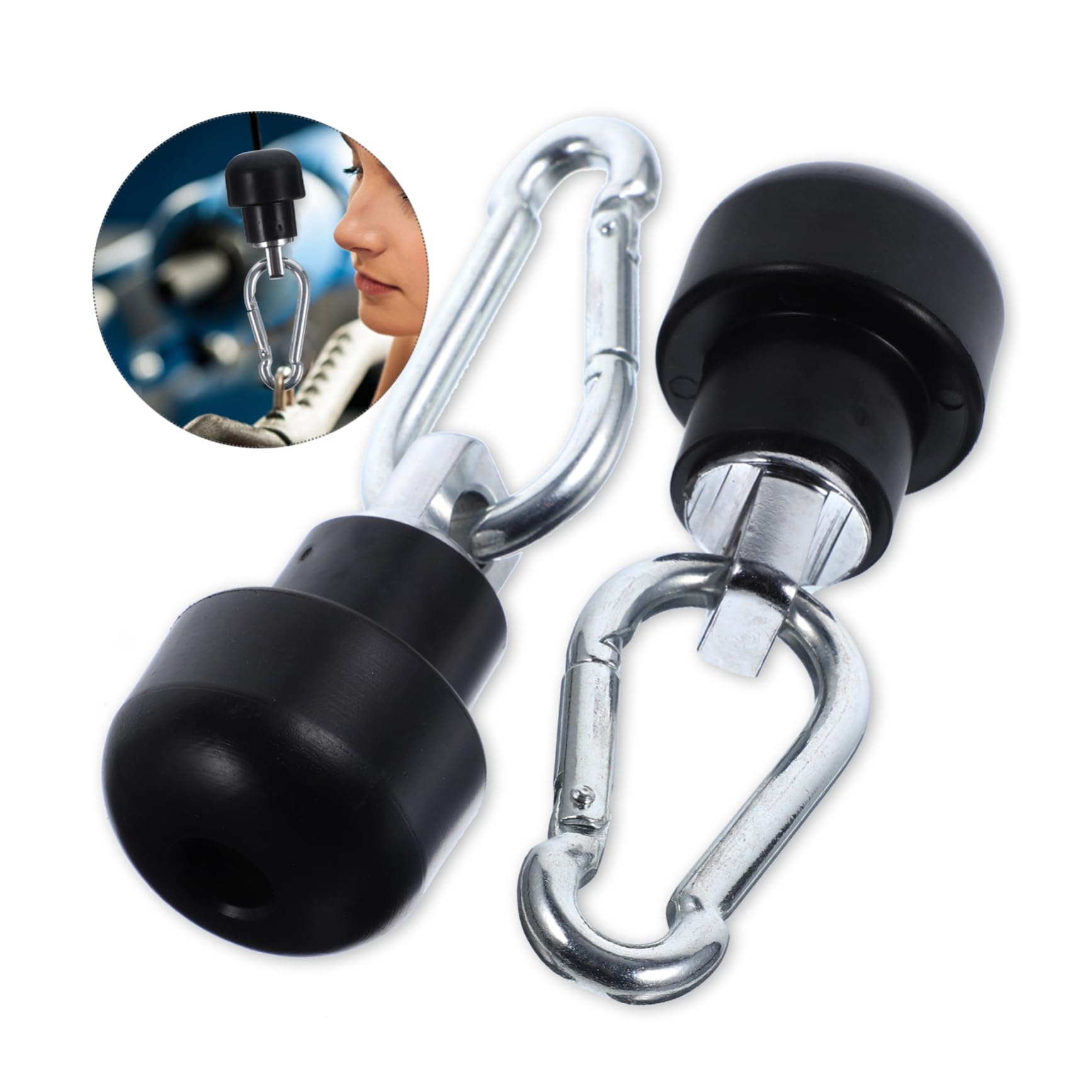 UKCOCO 2 Sets Mosquetón Accesorios para Máquina de Cable de Conexión a Prueba de Desgaste Seguro para Fitness Equipment Uso en Gimnasio