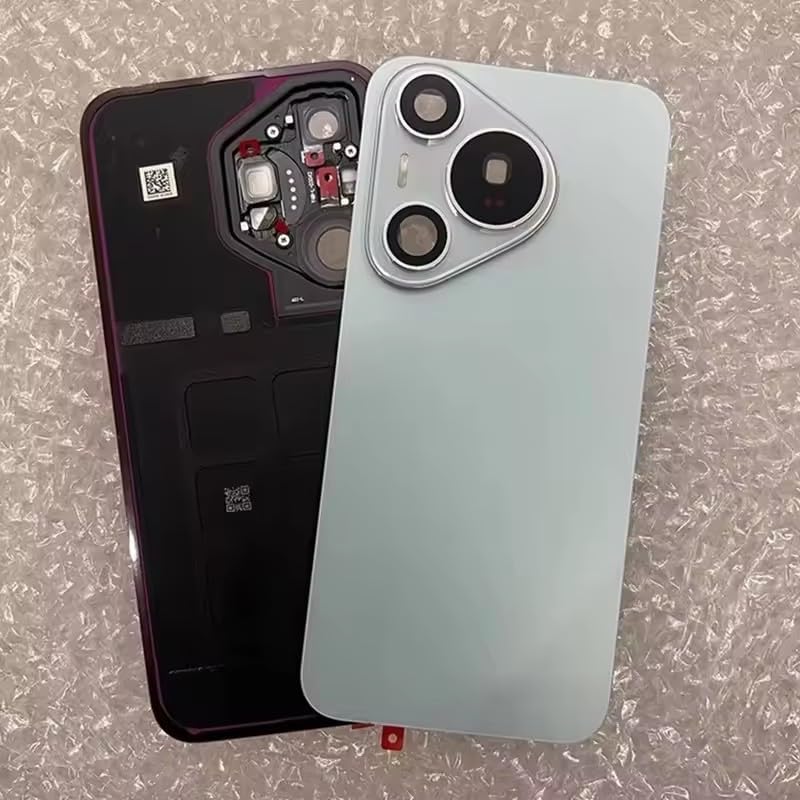 SHOWGOOD Back Cover for Huawei Pura 70 Housing Lid Battery Rear Case + Camera Frame Glass Lens + Adhesive Chassis ﻿ (White)