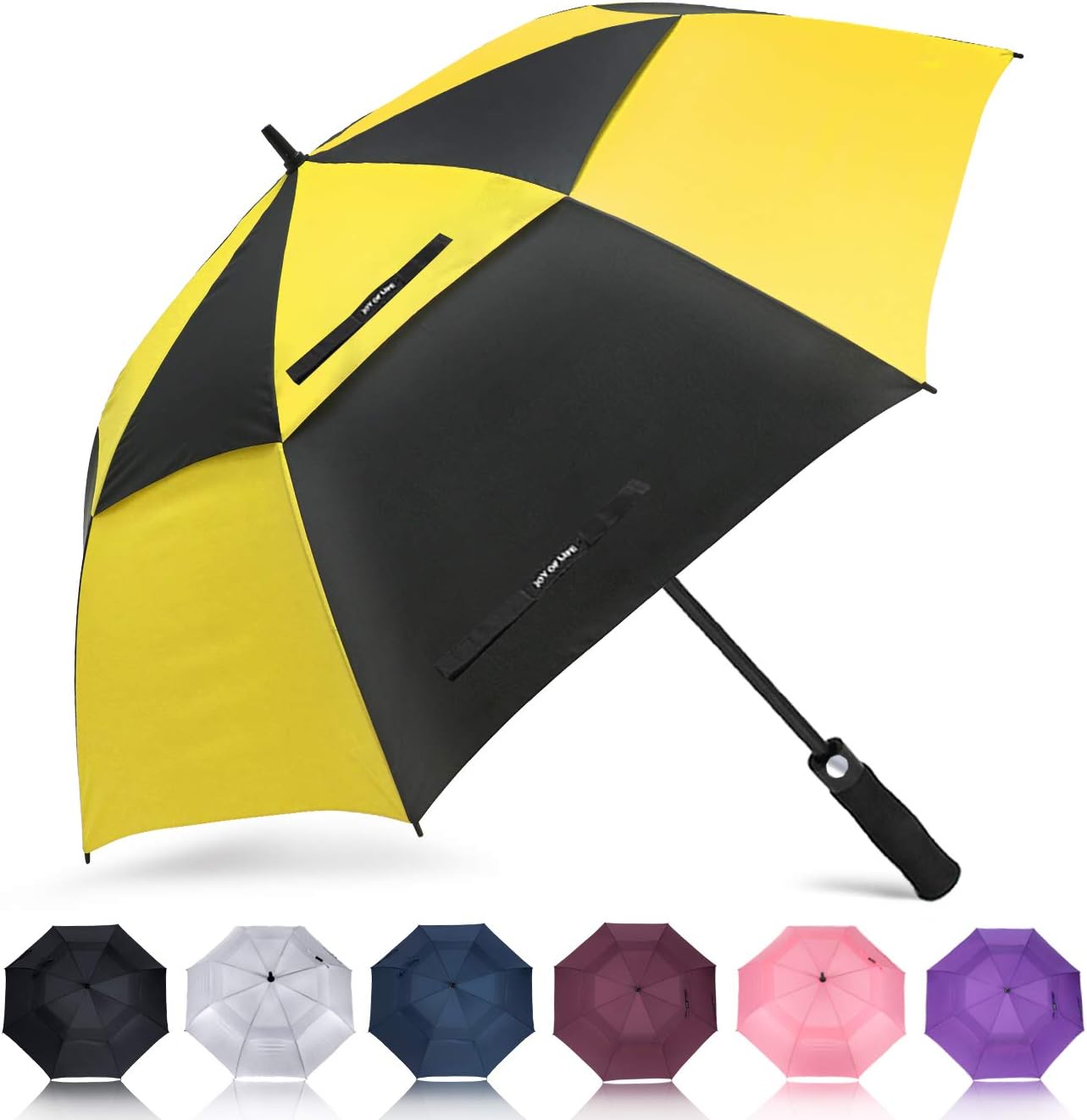 ZOMAKE Golf Umbrella 58/62/68 Inch, Large Windproof Umbrellas Automatic Open Oversize Rain Umbrella with Double Canopy for Men - Vented Stick Umbrellas : Sports & Outdoors