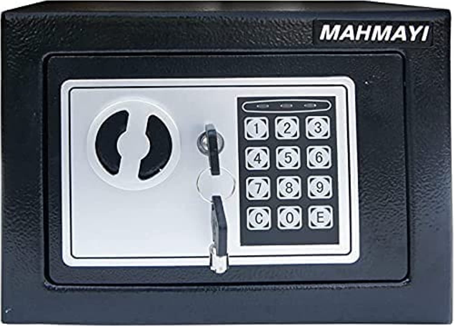 Mahmayi Seguri Digital Safe And Lock Boxes, Money Box, Safety Boxes For Home, Digital Safe Box, Steel Alloy Drop Safe - (Grey) (Size: 16 Cm), Black