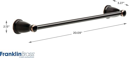 Miniatura 10 de Franklin Brass Kinla - Toallero, bronce frotado, soporte para toallas de baño y soporte para papel higiénico Kinla, bronce aceitado Delta,