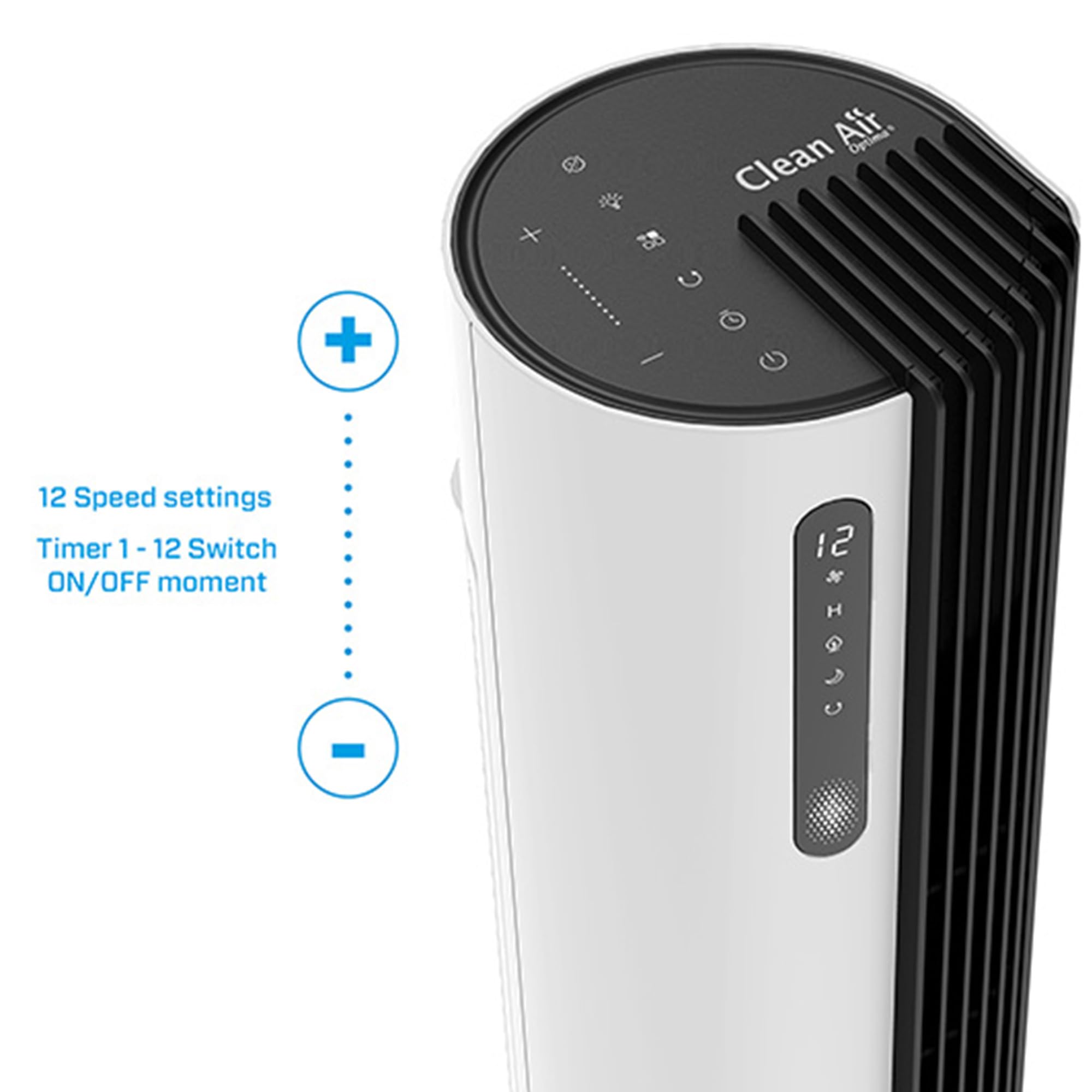 Clean Air Optima Ventilador de torre de lujo con ionizador CA-407W Smart