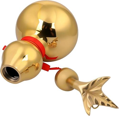 Miniatura 2 de I-MART Calabaza de latón para Feng Shui, Wu Lou, Hu Lu, Lou Shui Feng Shui Productos decorativos (6 pulgadas)