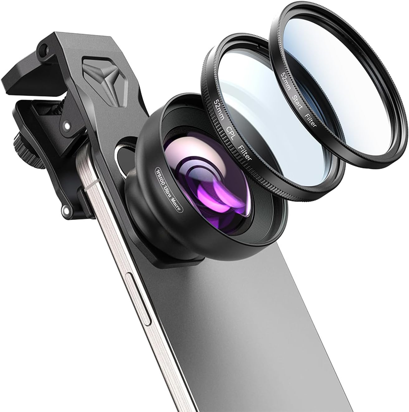 MIAO LAB 100 Ultra Macro Lens + 52mm CPL Filter & Star Filter - Macro Lens for iPhone, Android Phone | Professional Macro Photography of Flowers, Iinsects, Jewelry, Food Details and Small Objects